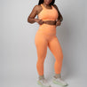 Seam detail workout legging | Orange