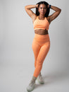 Seam detail workout legging | Orange