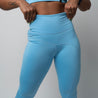 Seam detail workout legging | Sky blue