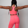 Seam detail workout legging | Neon Pink