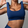 Seamless sports bra | Navy blue