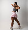 Tennis skirt with built-in shorts | Light rose.