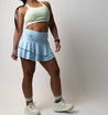 Tennis skirt with built-in shorts | Baby blue