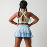 Tennis skirt with built-in shorts | Baby blue