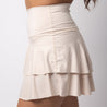 Tennis Skirt with built-in Short | Sand Beige - Up10 activewear
