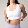 High Impact Zip Front Sports Bra | White - Up10 activewear