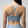 Sports Bra with Front Key-Hole | Silver - Up10 activewear