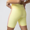 Two-Tone Sport Biker Shorts | Pastel Yellow-Pink - Up10 activewear