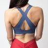 High Impact Zip Front Sports Bra | Indigo Blue - Up10 activewear