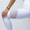 Sheer Mesh Workout Legging | White - Up10 activewear