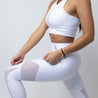 Sheer Mesh Workout Legging | White - Up10 activewear