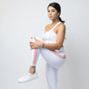 High- Waist Compression Legging | White & Pink - Up10 activewear