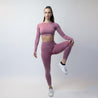 Long Sleeve Workout Crop Top | Dusty Pink - Up10 activewear